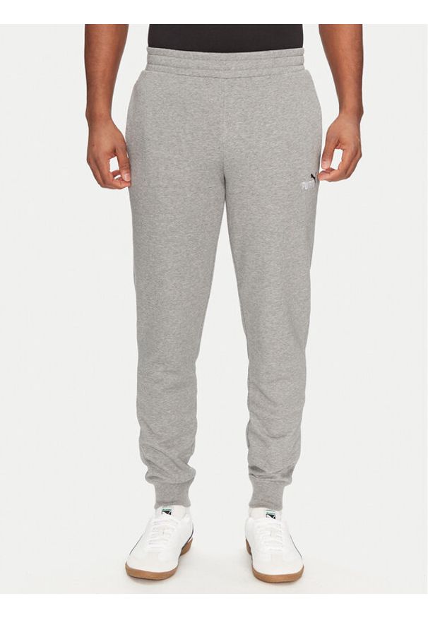 Puma Spodnie dresowe Ess 684714 Szary Regular Fit. Kolor: szary. Materiał: bawełna, syntetyk