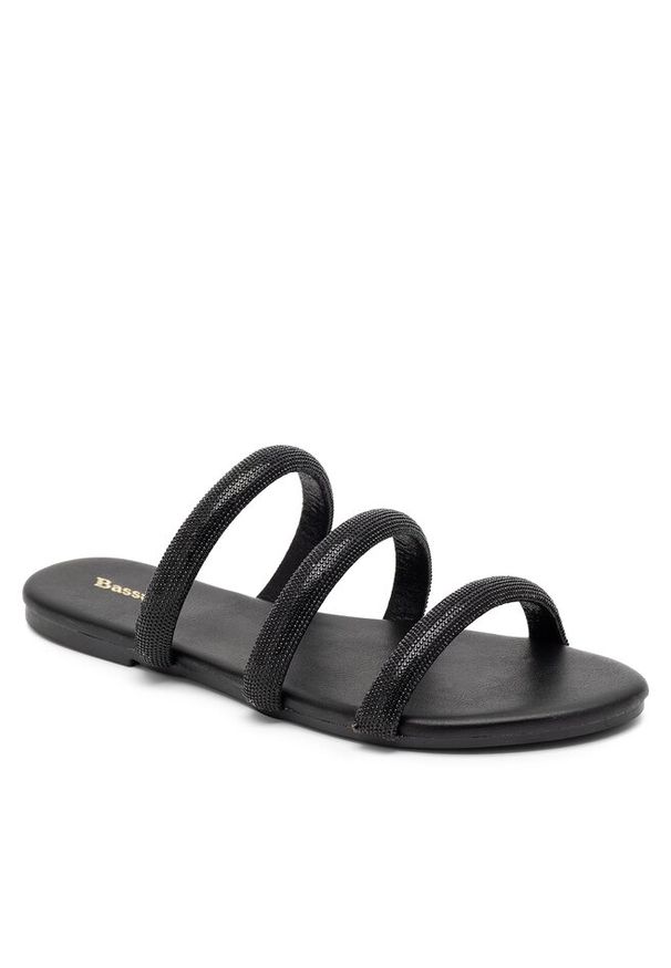 Klapki Bassano. Kolor: czarny