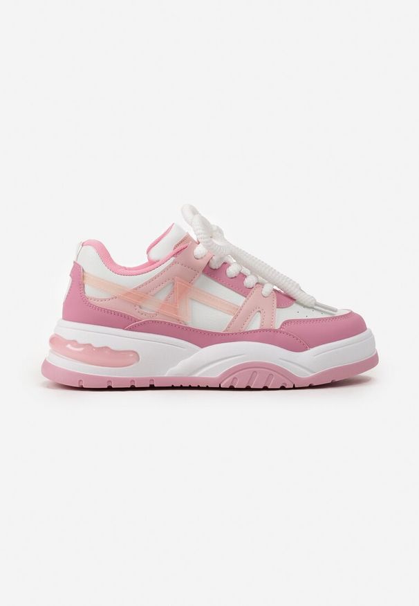 Born2be - Różowe Sneakersy z Szerokimi Sznurówkami Platinia. Kolor: różowy