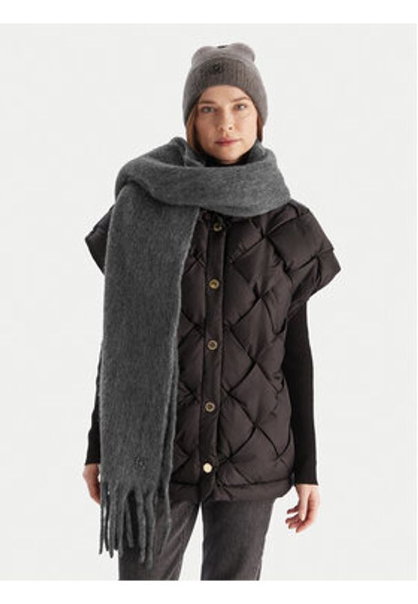 Calvin Klein Szalik Emblem Brushed LV04D8069G Szary. Kolor: szary. Materiał: poliester