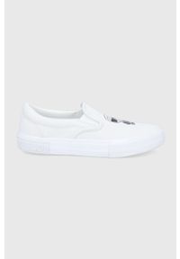 Karl Lagerfeld tenisówki KAMPUS III damskie kolor biały. Nosek buta: okrągły. Kolor: biały. Materiał: guma
