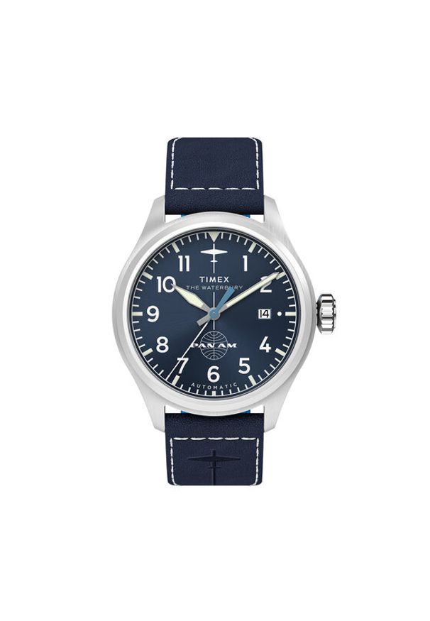 Timex Zegarek Timex x Pan Am® Waterbury Ace TW2Y38800 Granatowy. Kolor: niebieski