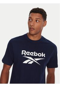 Reebok T-Shirt RK25141CCM Granatowy Regular Fit. Kolor: niebieski. Materiał: bawełna #3