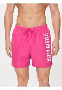 Calvin Klein Swimwear Szorty kąpielowe KM0KM01004 Różowy Regular Fit. Kolor: różowy. Materiał: syntetyk