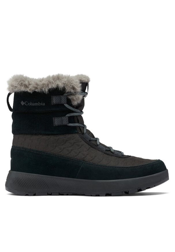 columbia - Columbia Śniegowce Slopeside Peak Luxe 2104991 Czarny. Kolor: czarny. Materiał: zamsz, skóra