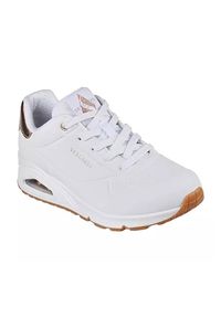 skechers - Buty do chodzenia damskie Skechers Unogolden Air. Zapięcie: sznurówki. Kolor: biały, wielokolorowy. Materiał: materiał, tkanina, syntetyk, guma. Szerokość cholewki: normalna. Sport: turystyka piesza