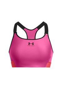Biustonosz dla kobiet Under Armour HeatGear High. Kolor: czarny, różowy, wielokolorowy. Sport: fitness #1