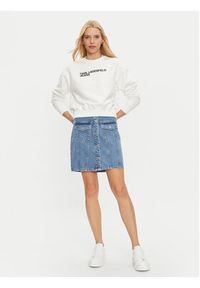Karl Lagerfeld Jeans Spódnica jeansowa 246J1202 Niebieski Regular Fit. Kolor: niebieski. Materiał: bawełna #3