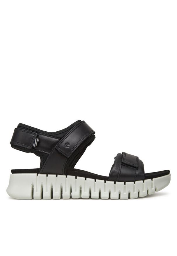 ecco - ECCO Sandały Gruuv Sol W 21310301001 Czarny. Kolor: czarny. Materiał: skóra