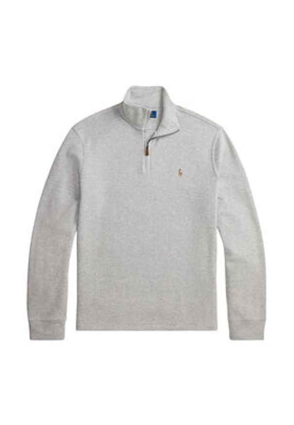 Polo Ralph Lauren Sweter 710P07411003 Szary Regular Fit. Typ kołnierza: polo. Kolor: szary. Materiał: bawełna