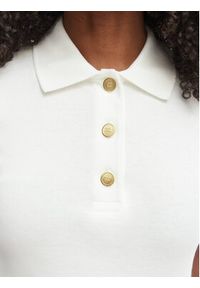 TOMMY HILFIGER - Tommy Hilfiger Polo WW0WW49252 Biały Slim Fit. Typ kołnierza: polo. Kolor: biały. Materiał: bawełna #4