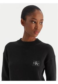 Calvin Klein Jeans Sweter Ck Embro Badge LV047D351G Czarny Regular Fit. Kolor: czarny. Materiał: bawełna #2
