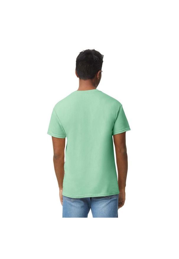 GILDAN - Ciężka Bawełniana Koszulka Unisex Dla Dorosłych. Kolor: zielony. Materiał: bawełna. Sport: turystyka piesza