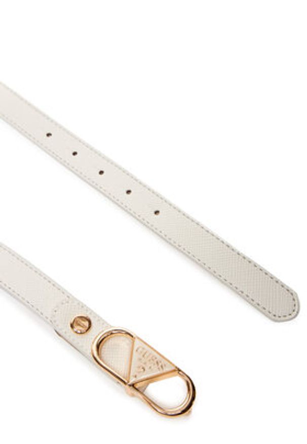 Guess Pasek Damski BW9270 P5320 Biały. Kolor: biały. Materiał: skóra