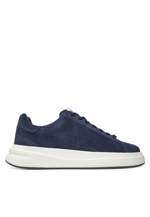 Guess Sneakersy FMTLBA SUE12 Granatowy. Kolor: niebieski. Materiał: zamsz, skóra