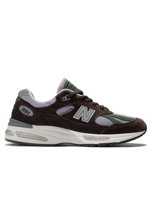 Buty unisex New Balance U991BP2 – brązowe. Kolor: brązowy. Materiał: guma, zamsz. Szerokość cholewki: normalna. Sport: bieganie