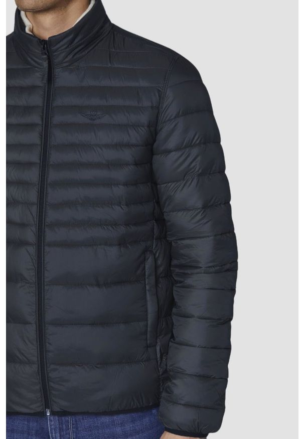 Aeronautica Militare - AERONAUTICA MILITARE Granatowa męska pikowana kurtka JACKET, Rozmiar 54. Kolor: niebieski