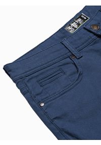 Ombre Clothing - Krótkie spodenki męskie casual W303 - niebieskie - XXL. Okazja: na co dzień. Kolor: niebieski. Materiał: bawełna, elastan. Długość: krótkie. Styl: casual #4