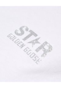 GOLDEN GOOSE - Biały t-shirt Star. Kolor: biały. Materiał: bawełna. Wzór: napisy, aplikacja. Styl: klasyczny #2