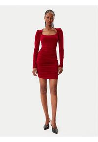 Artigli Sukienka koktajlowa ACAB003156 Bordowy. Kolor: czerwony. Materiał: syntetyk. Styl: wizytowy #3