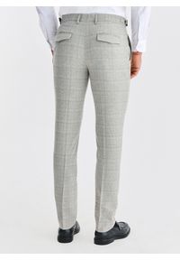Pako Lorente - PAKO LORENTE – Szare spodnie garniturowe w kratkę. Kolor: szary. Materiał: poliester, wiskoza, elastan. Wzór: kratka. Styl: elegancki #5