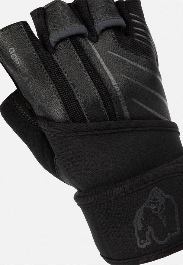 GORILLA WEAR - Dallas Wrist Owijki Gloves 2.0 - Czarny/Szary. Kolor: szary. Sport: fitness