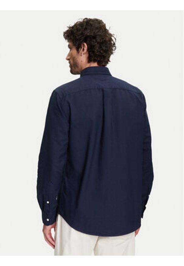 TOMMY HILFIGER - Tommy Hilfiger Koszula Solid Heritage MW0MW35774 Granatowy Regular Fit. Kolor: niebieski. Materiał: bawełna