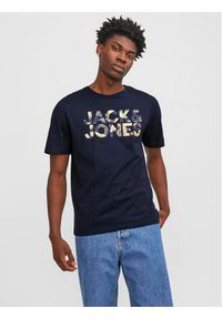 Jack & Jones - Jack&Jones T-Shirt Jeff 12250683 Granatowy Standard Fit. Kolor: niebieski. Materiał: bawełna
