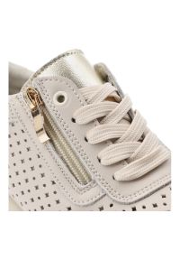 Sneakersy damskie Vinceza, ze skóry naturalnej licowej ażurowa cholewka zamek i sznurowanie lekka podeszwa, 95402, beżowe. Okazja: na co dzień. Zapięcie: sznurówki. Kolor: beżowy. Materiał: skóra. Szerokość cholewki: normalna. Wzór: ażurowy. Obcas: na platformie. Styl: elegancki, casual, klasyczny, sportowy #5