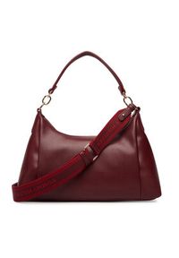 TOMMY HILFIGER - Tommy Hilfiger Torebka Th Essential Shoulder Bag AW0AW18374 Bordowy. Kolor: czerwony. Materiał: skórzane #6