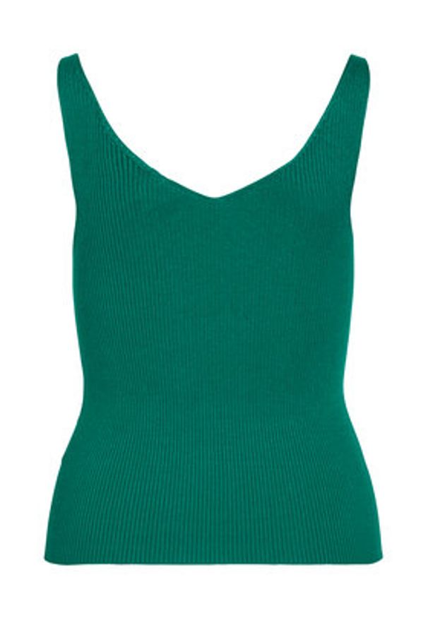 Vila Top Wennie 14104135 Zielony Regular Fit. Kolor: zielony. Materiał: wiskoza