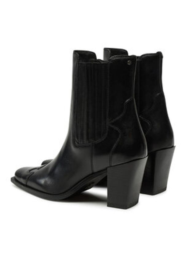 Bronx Botki New-Parton 34334-A Czarny. Kolor: czarny. Materiał: skóra