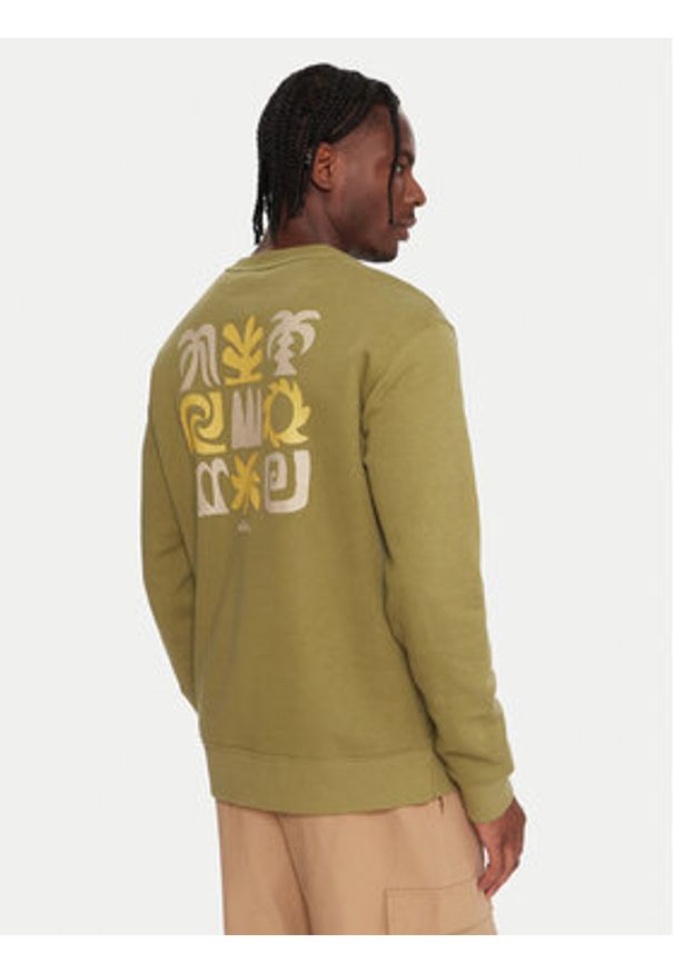 Quiksilver Bluza Salt Water Graphic EQYFT05127 Zielony Comfort Fit. Kolor: zielony. Materiał: bawełna