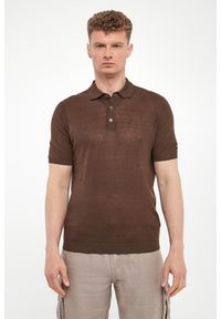 Aeronautica Militare - Polo męskie lniane AERONAUTICA MILITARE. Typ kołnierza: polo. Materiał: len #4