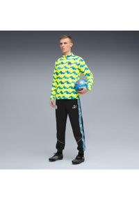 Puma - Dres rozgrzewkowy 1/4 zamka OM 2025/26. Kolor: żółty. Materiał: dresówka. Sport: piłka nożna #2