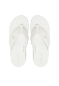 Calvin Klein Jeans Japonki Thong+ Cv YM0YM01235 Biały. Kolor: biały. Materiał: materiał
