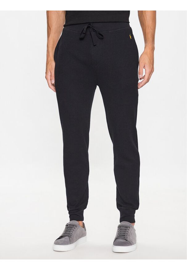 Polo Ralph Lauren Spodnie dresowe 714899616004 Czarny Regular Fit. Kolor: czarny. Materiał: syntetyk, dresówka, bawełna