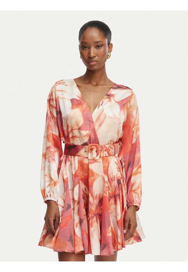 Marciano Guess Sukienka koktajlowa G6GK58 W2214 Pomarańczowy Regular Fit. Kolor: pomarańczowy. Materiał: syntetyk. Styl: wizytowy
