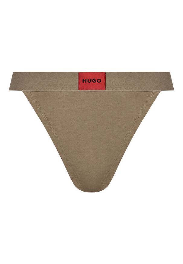 Hugo - HUGO Stringi String Red Label 50492326 Brązowy. Kolor: brązowy. Materiał: bawełna