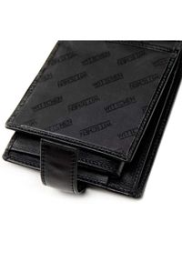 Wittchen - Męski portfel ze skóry duży czarny. Kolor: czarny. Materiał: skóra