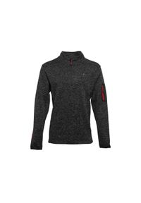 PEAK MOUNTAIN - Bluza polarowa typu half zip Peak Mountain Cypar. Kolor: czarny. Materiał: polar. Sezon: zima. Sport: narciarstwo