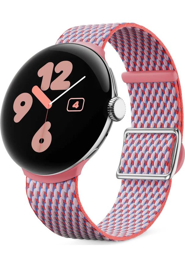 GOOGLE - Smartwatch Pixel Watch 3 (41mm), Woven Band, Peony. Rodzaj zegarka: smartwatch