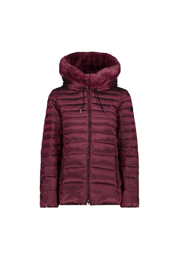 Kurtka Damska Zimowa CMP 32K3076F OCIEPLANA Borbowa. Kolor: czerwony. Sezon: zima. Sport: turystyka piesza