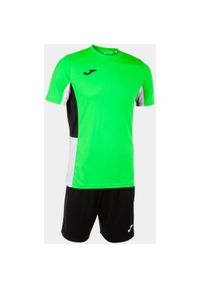 Zestaw Sportowy Joma Danubio II 2XL - Fluorescencyjny Zielony/Czarny. Kolor: niebieski, czarny, wielokolorowy. Materiał: poliester. Sport: piłka nożna