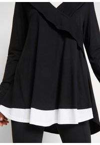 bonprix - Tunika z mieszanki bawełny i wiskozy. Kolor: czarny. Materiał: bawełna, wiskoza #3