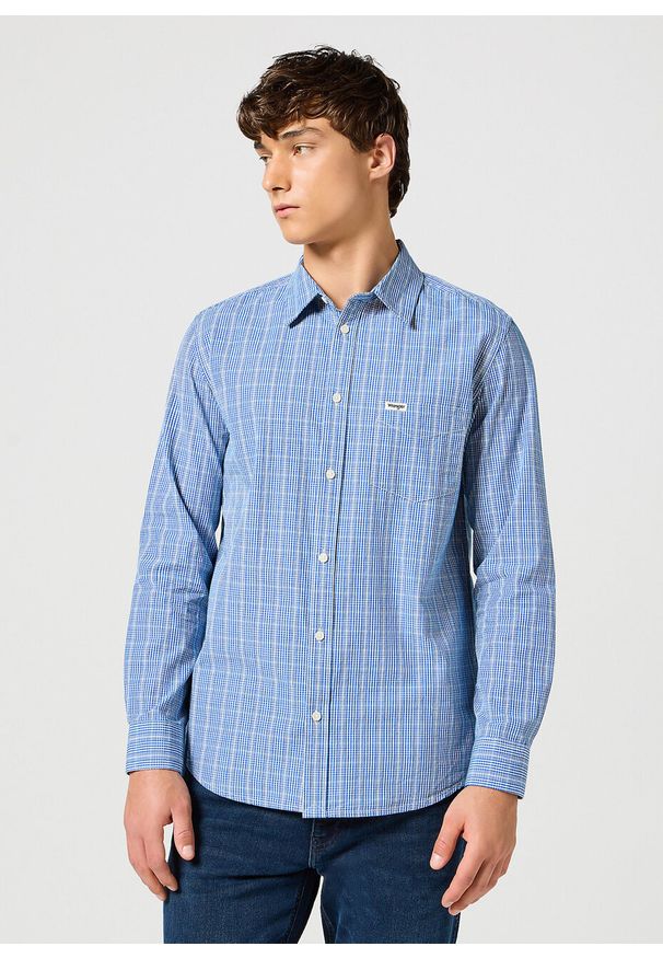 Wrangler - WRANGLER MĘSKA KOSZULA 1 PKT SHIRT BLUE 112357222 W5X2016849