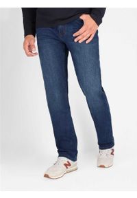 Volcano - Granatowe spodnie jeansowe męskie o klasycznym kroju D-ERIC. Kolor: niebieski. Styl: klasyczny #1
