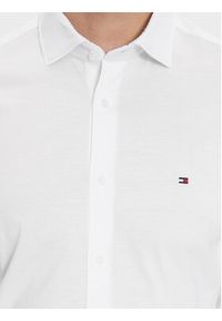 TOMMY HILFIGER - Tommy Hilfiger Koszula Cl Knitted Solid Sf Shirt MW0MW34247 Biały Slim Fit. Kolor: biały. Materiał: bawełna