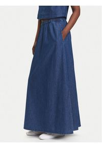 Pieces Spódnica jeansowa Tenim 17157939 Granatowy Regular Fit. Kolor: niebieski. Materiał: bawełna
