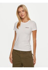 Guess Jeans T-Shirt W4YI02 J1314 Biały Slim Fit. Kolor: biały. Materiał: bawełna #1